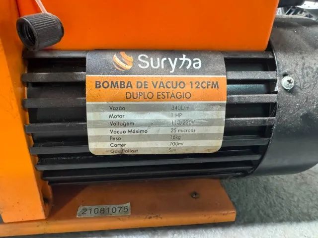 Bomba Vácuo 12cfm - Duplo Estágio Suryha Bivolt - Foto 3