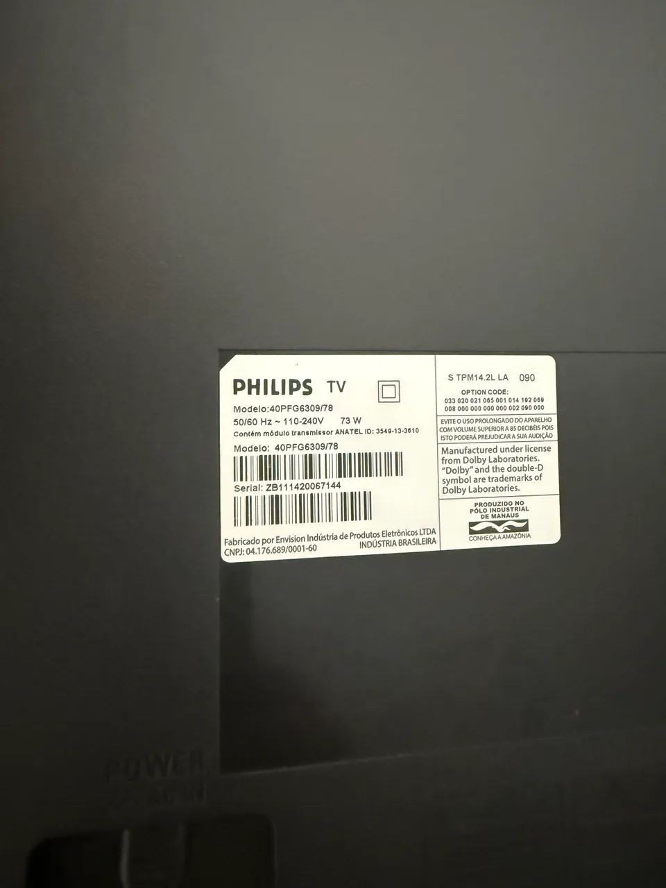TV Phillips 40 Polegadas Full HD com Ambilight Lateral - Foto 3