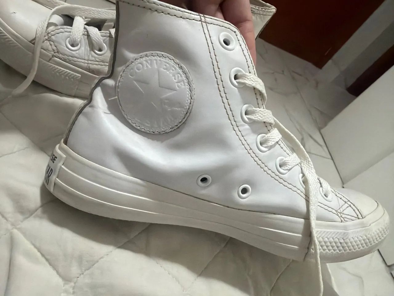 Tênis all star branco (couro) - Foto 2