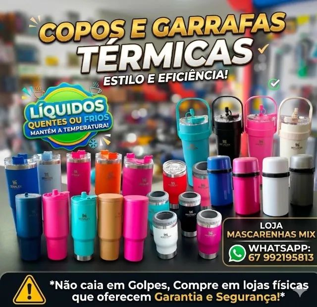 COPOS E GARRAFAS TERMÍCAS VÁRIOS MODELOS COD: 0107