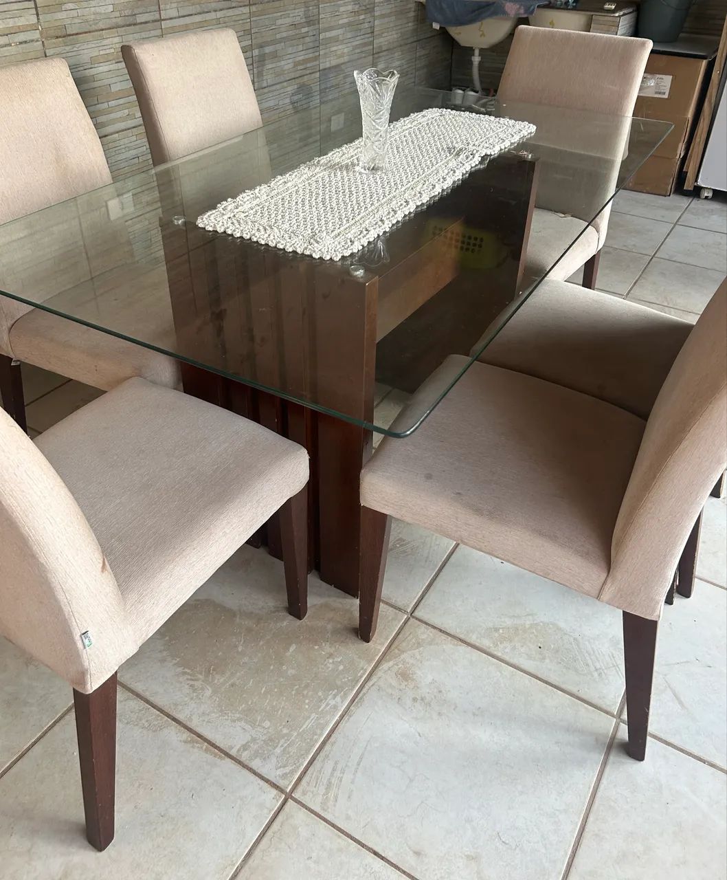 Mesa tampo de vidro - Foto 2