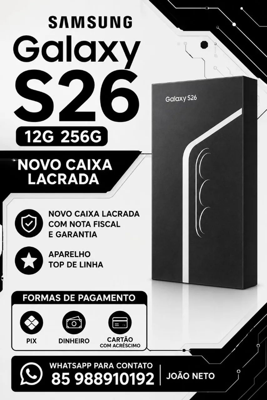 Samsung S26 novo caixa lacrada 