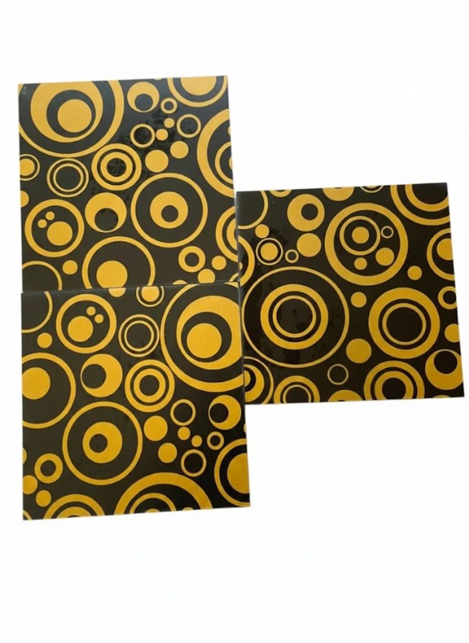 LADRILHO ART CIRCULARES 20X20 AZUL MARINHO E DOURADO  - ESTOQUE LIMITADO! - Foto 3