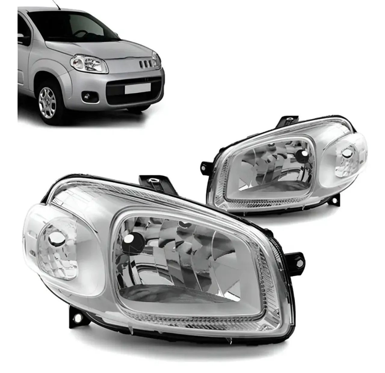 Par Farol Cromado Fiat Uno Vivace Way Fiorino 