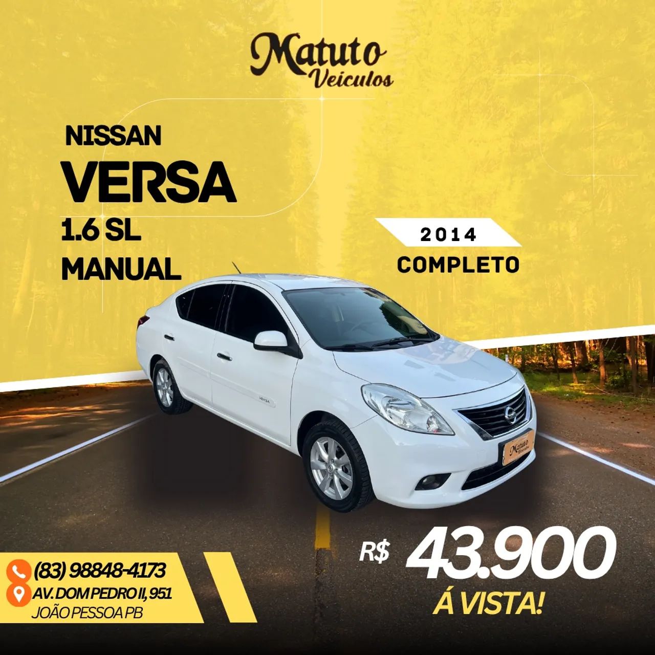 Nissan Versa 1.6 16V FLEX SL 4P MANUAL 2014
