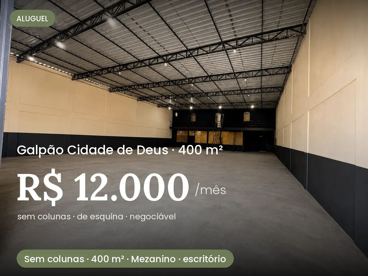 ALUGO GALPÃO COMERCIAL COMPLETO - CIDADE DE DEUS