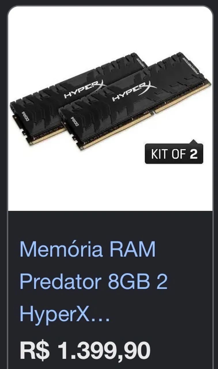Memória RAM HyperX PREDATOR 8GB DDR4 3200MHz CL16 - Foto 4