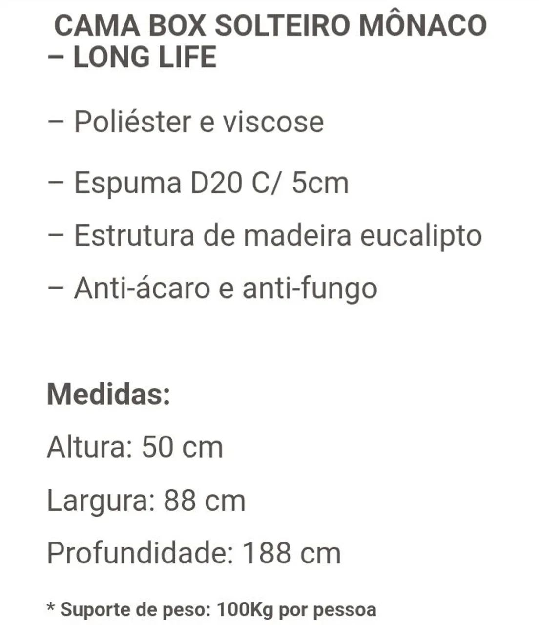 Cama Box Solteiro Long Life: ÚLTIMAS UNIDADES DA QUEIMA!!! - Foto 2