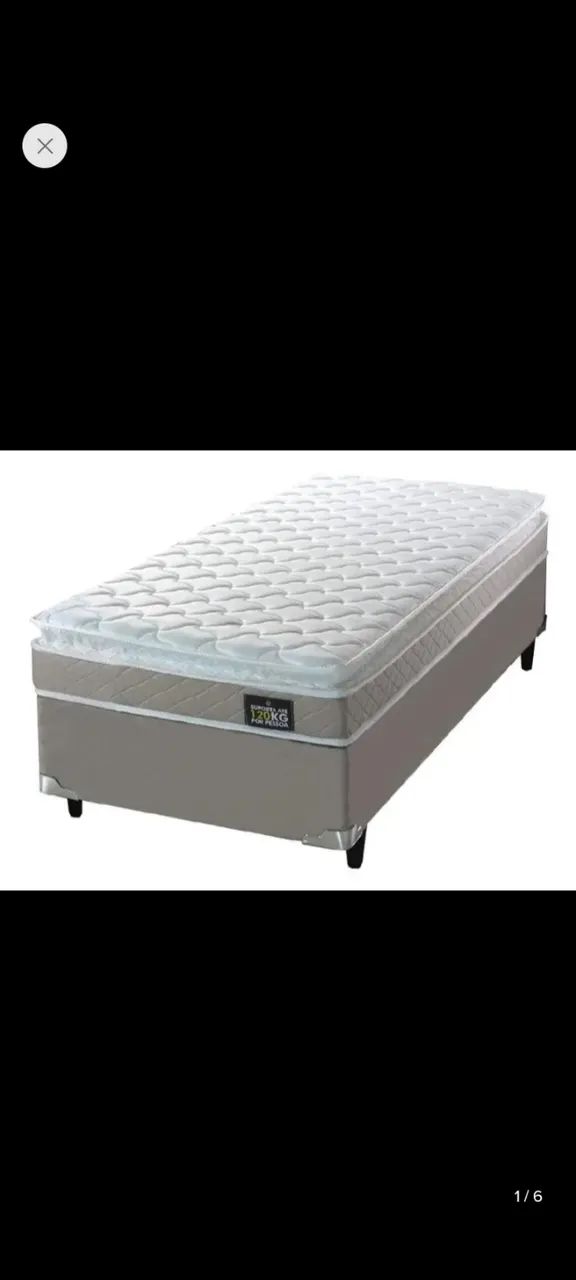 Cama solteiro box + colchão novo - Foto 2