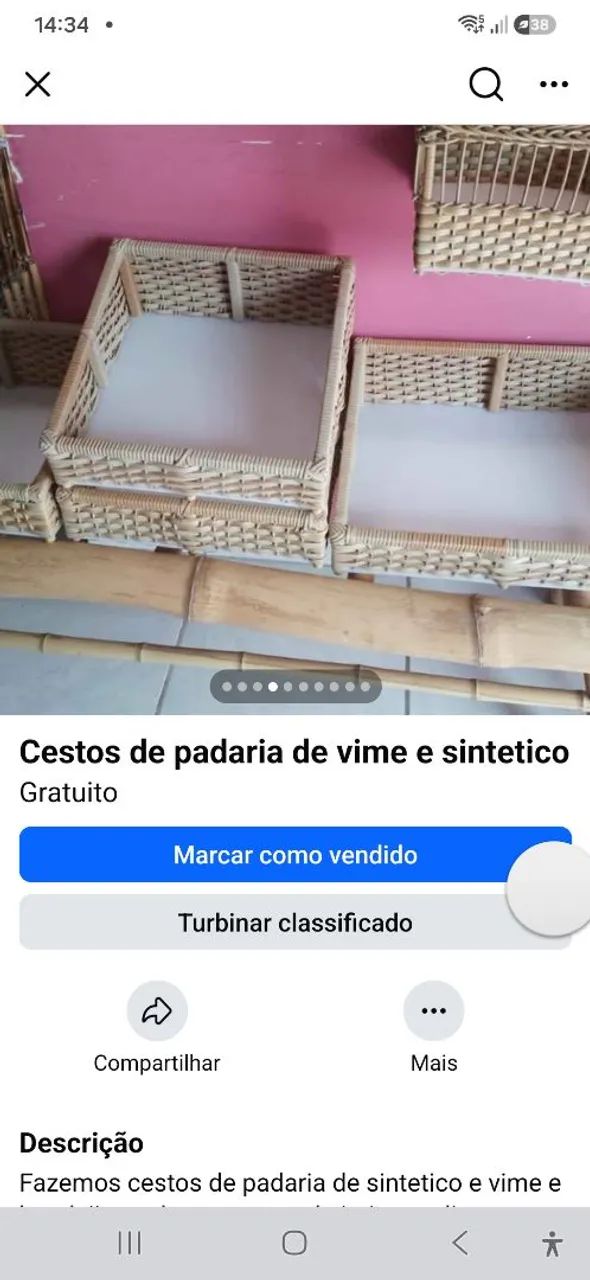 Bandeijas sobre encomenda para seu comércio cestos de padarias de vime e sintetico  - Foto 2