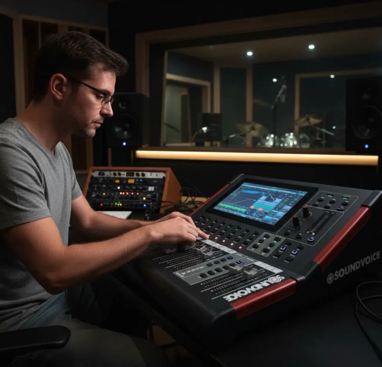 Mesa de som digital e interface de áudio 16 canais multitrack soundvoice mda20 Ñ DUONN 20