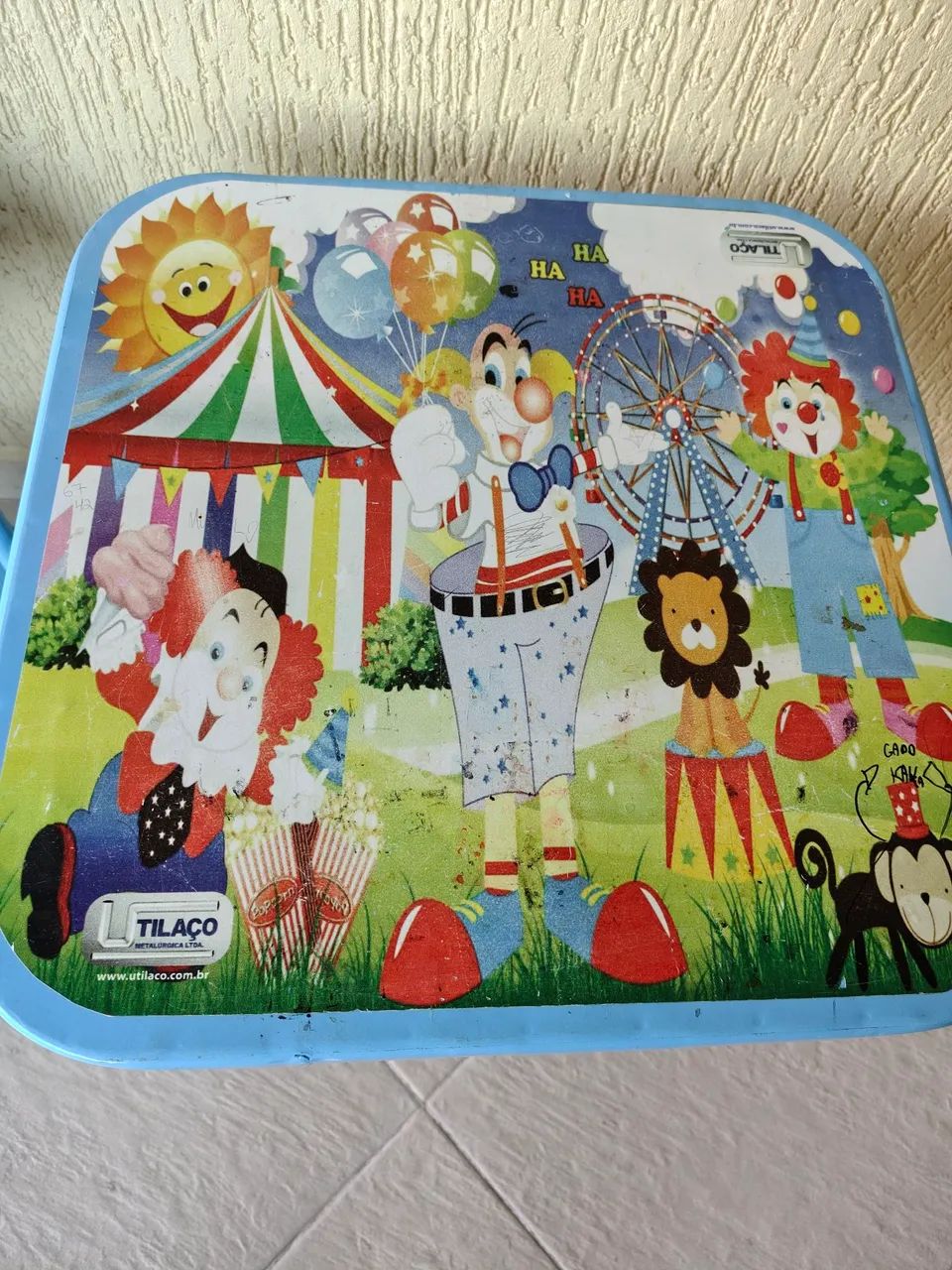 Conjunto de mesa e cadeira de ferro infantil  - Foto 3