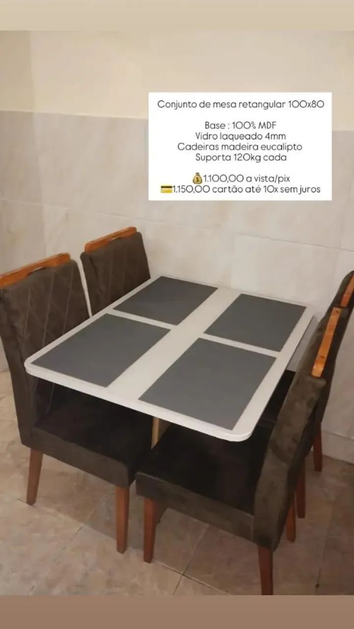 MESA 4 LUGARES RETANGULAR  - Foto 5