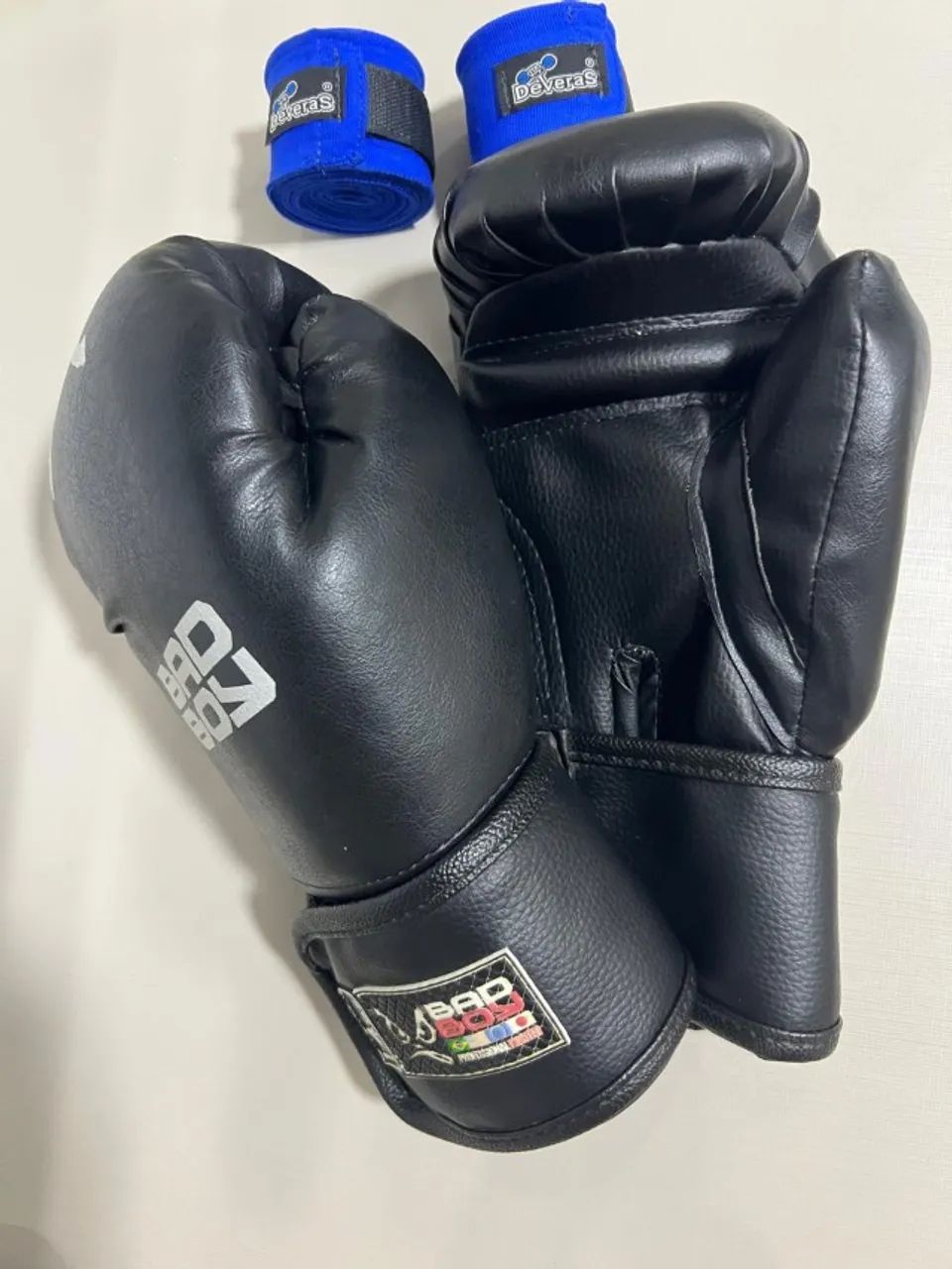 Luva de Boxe, Muay Thay, kickboxing e par de Bandagem elástica - Foto 2