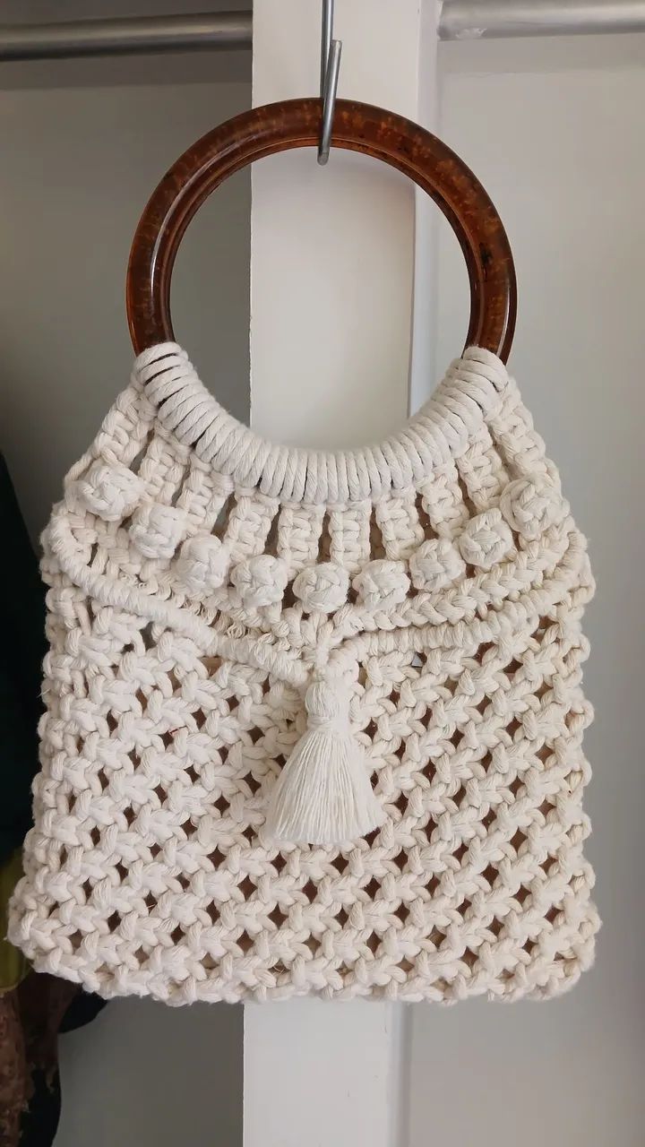 BOLSA DE MACRAMÊ NOVA