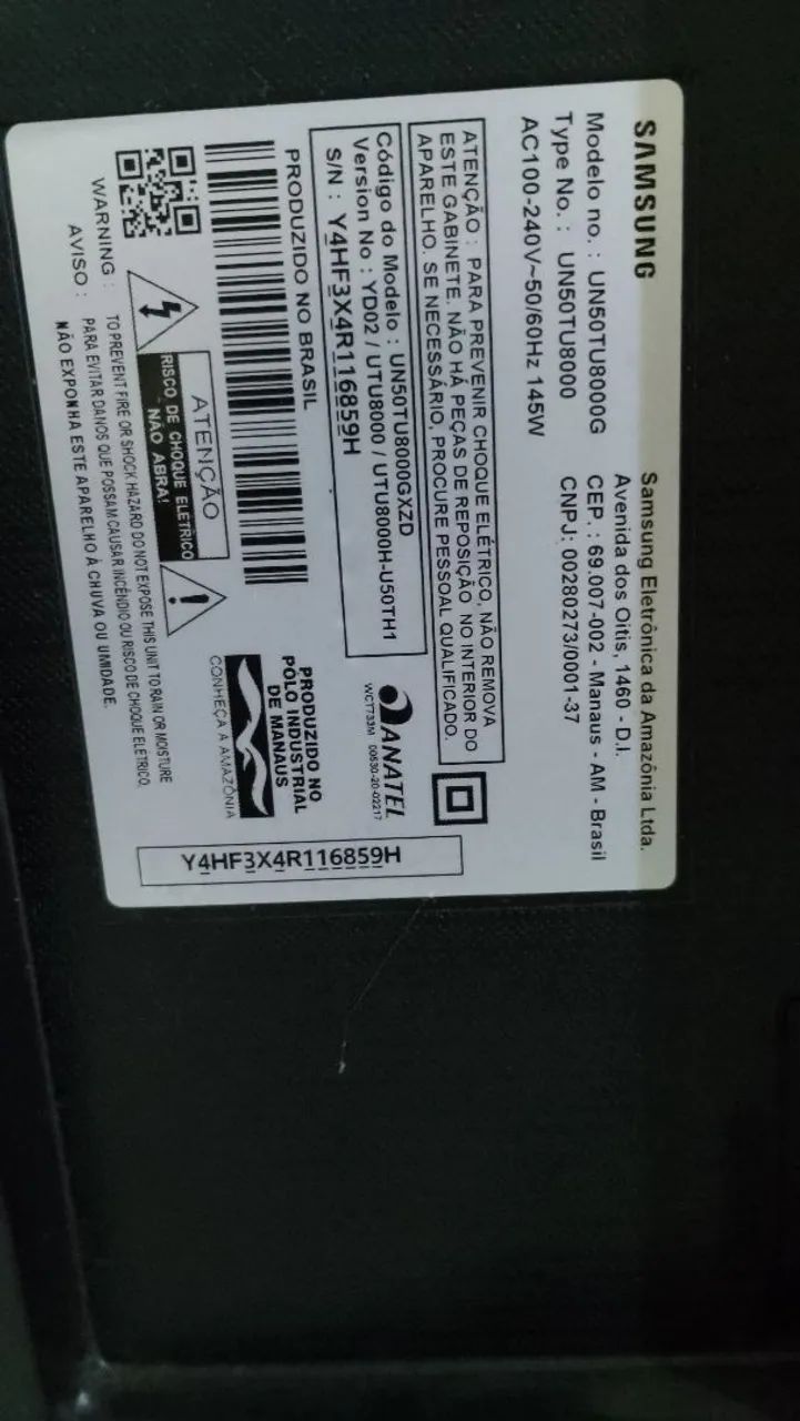 Tv Samsung 50 polegadas tela quebrada  - Foto 4