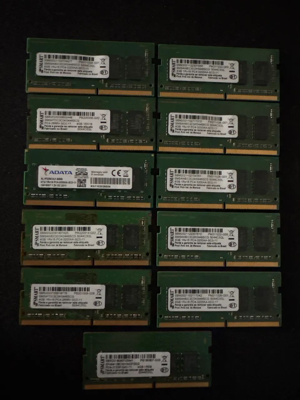 Lote memória DDR4 4GB