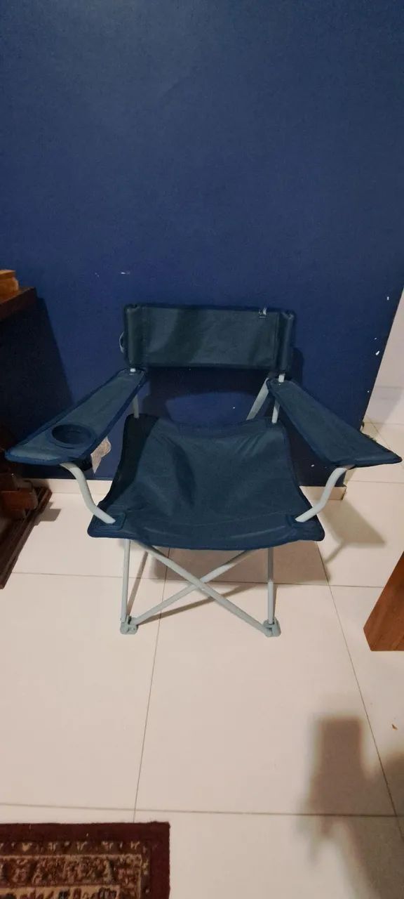 Cadeira Dobrável Camping com Apoio de Braços Quechua