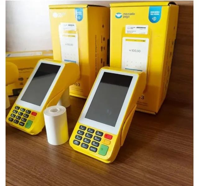 Máquina de cartão Point pro 3 mercado pago com sistema 