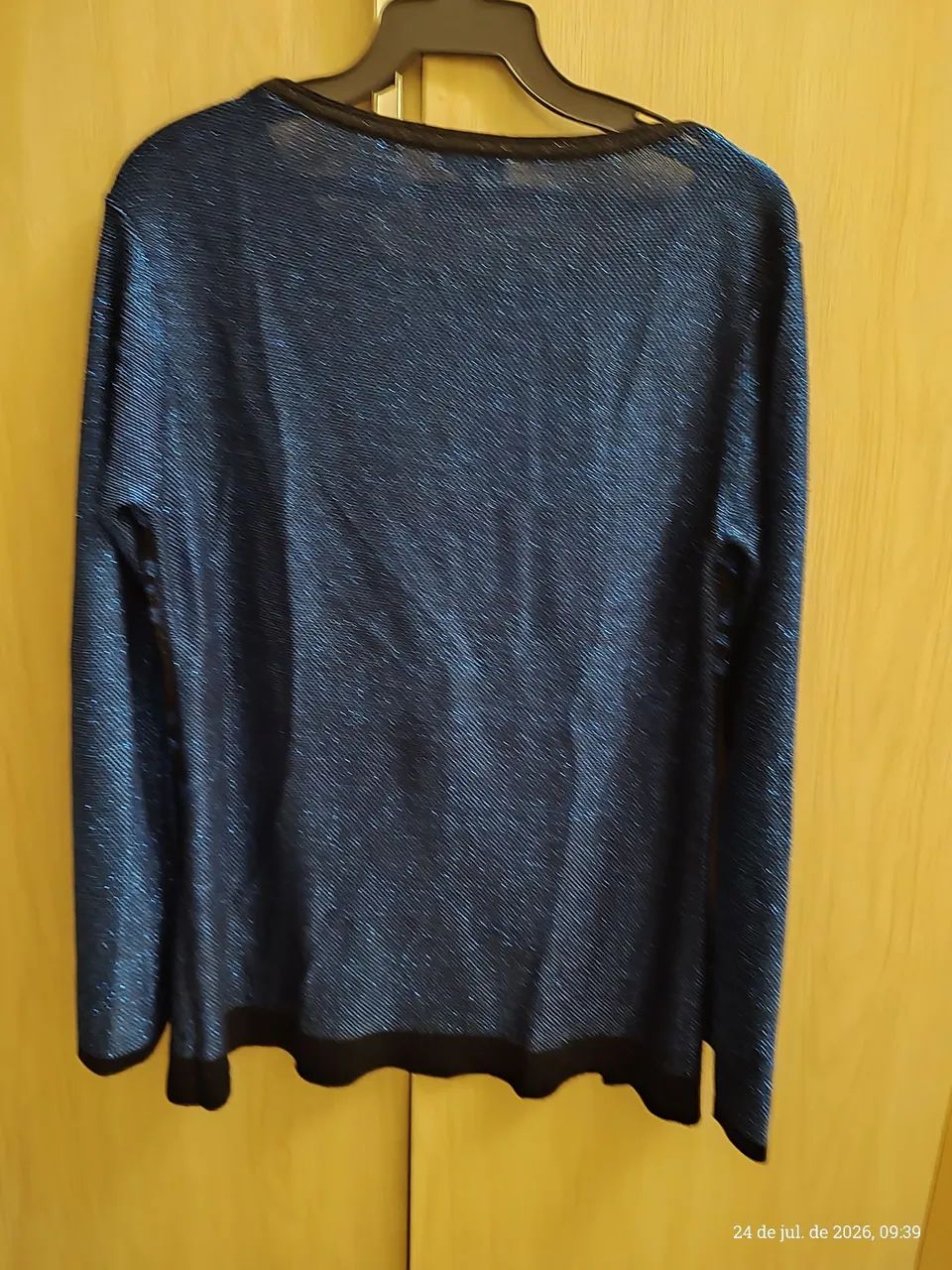 Blusa Le Lis Blanc azul/preto - Foto 5