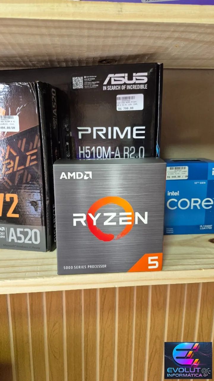 Processador Ryzen 5 5500 novo, lacrado, com garantia!
