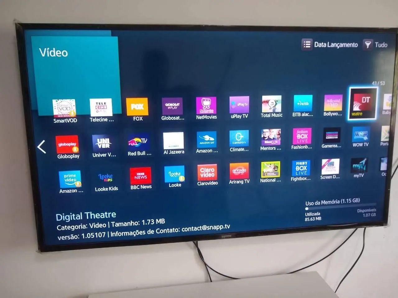 Tv smart Samsung de 43 polegadas 