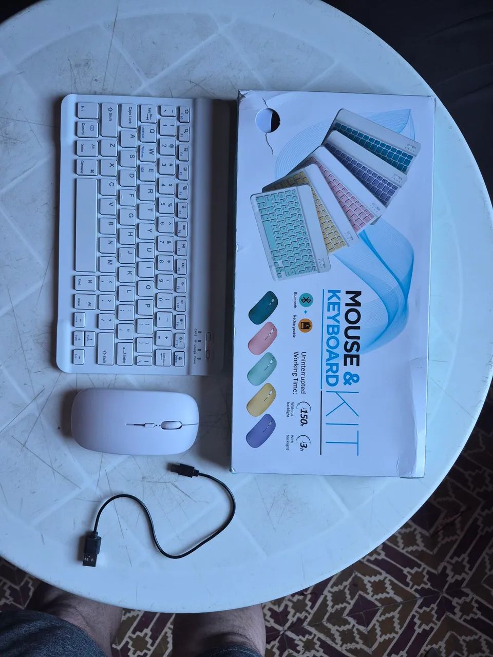 kit teclado e mouse Bluetooth