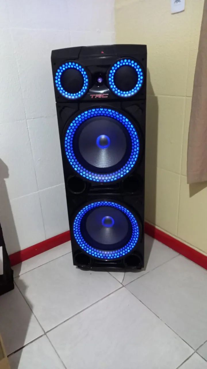Caixa Som Amplificada 1800w Bluetooth Microfone Ct1800 Trc 