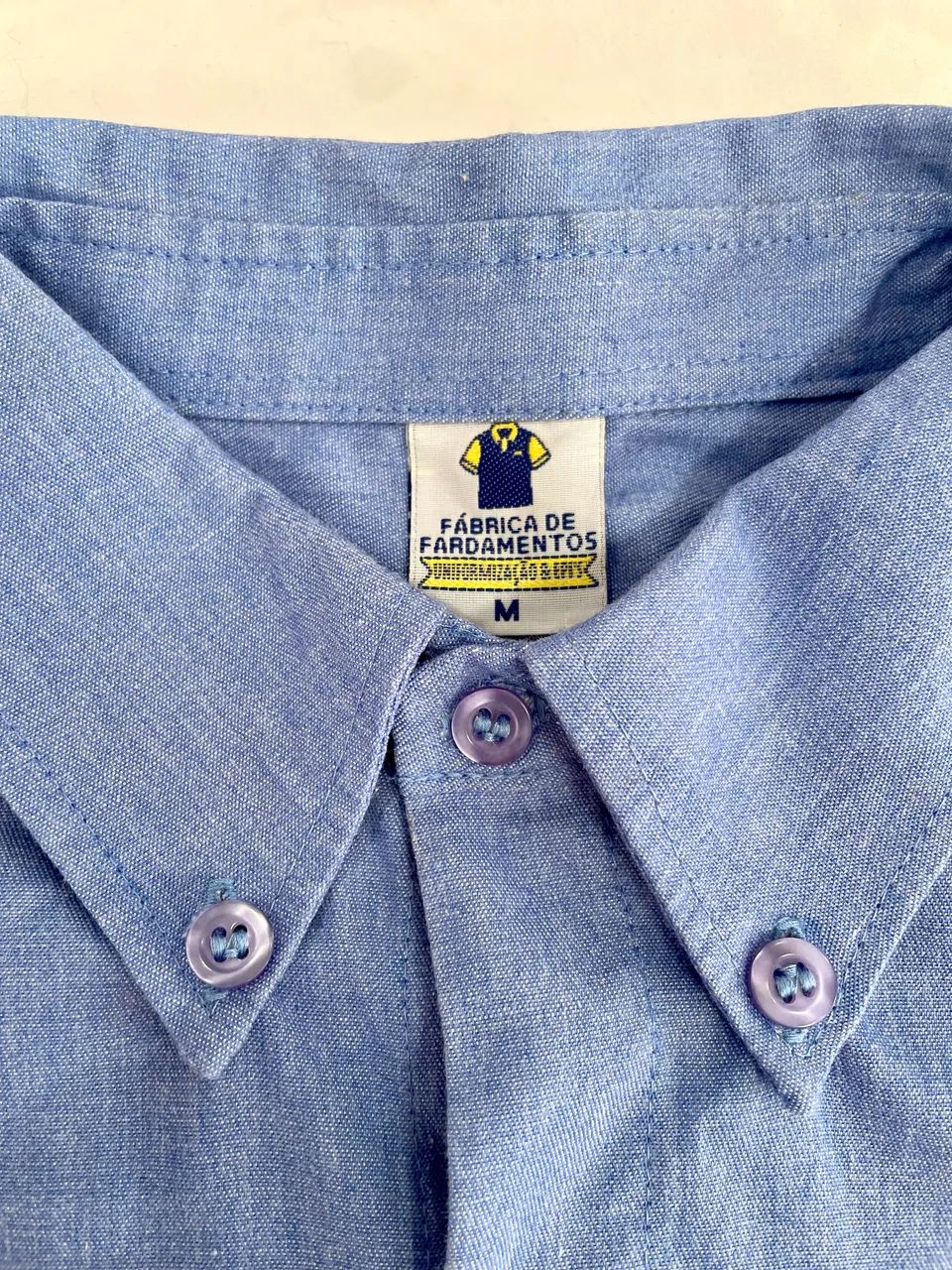 2 Camisas de Trabalho Manga Longa - Azul - Tecido Grosso