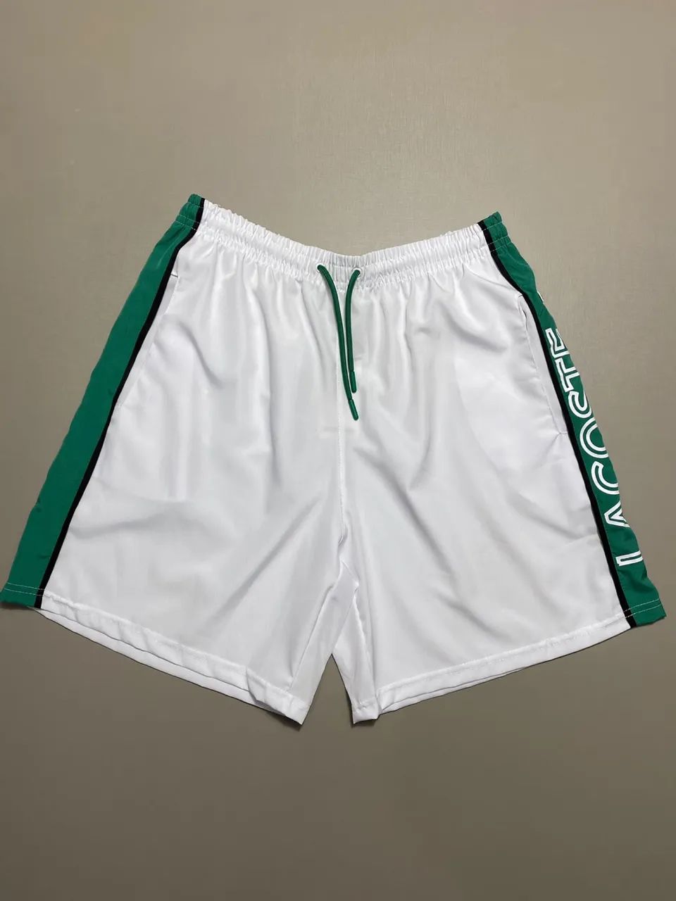 Bermuda Tactel Lac Branco/Verde