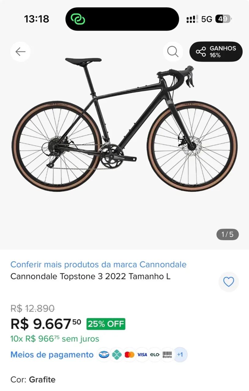 Bicicleta gravel cannondale