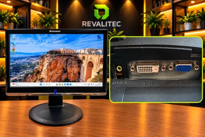 Monitor Lenovo 19 Widescreen Giratório Pivot Vga Dvi - Foto 5