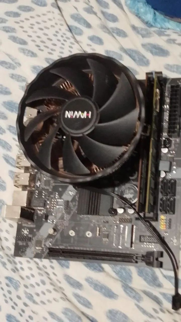 Kit placa mae + memoria + proecessador e cooler
