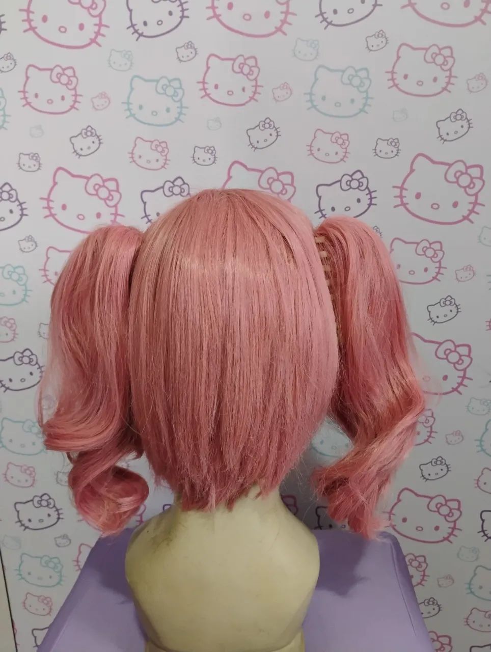 Peruca Rosa com Ponytails Madoka Cosplay - Foto 5
