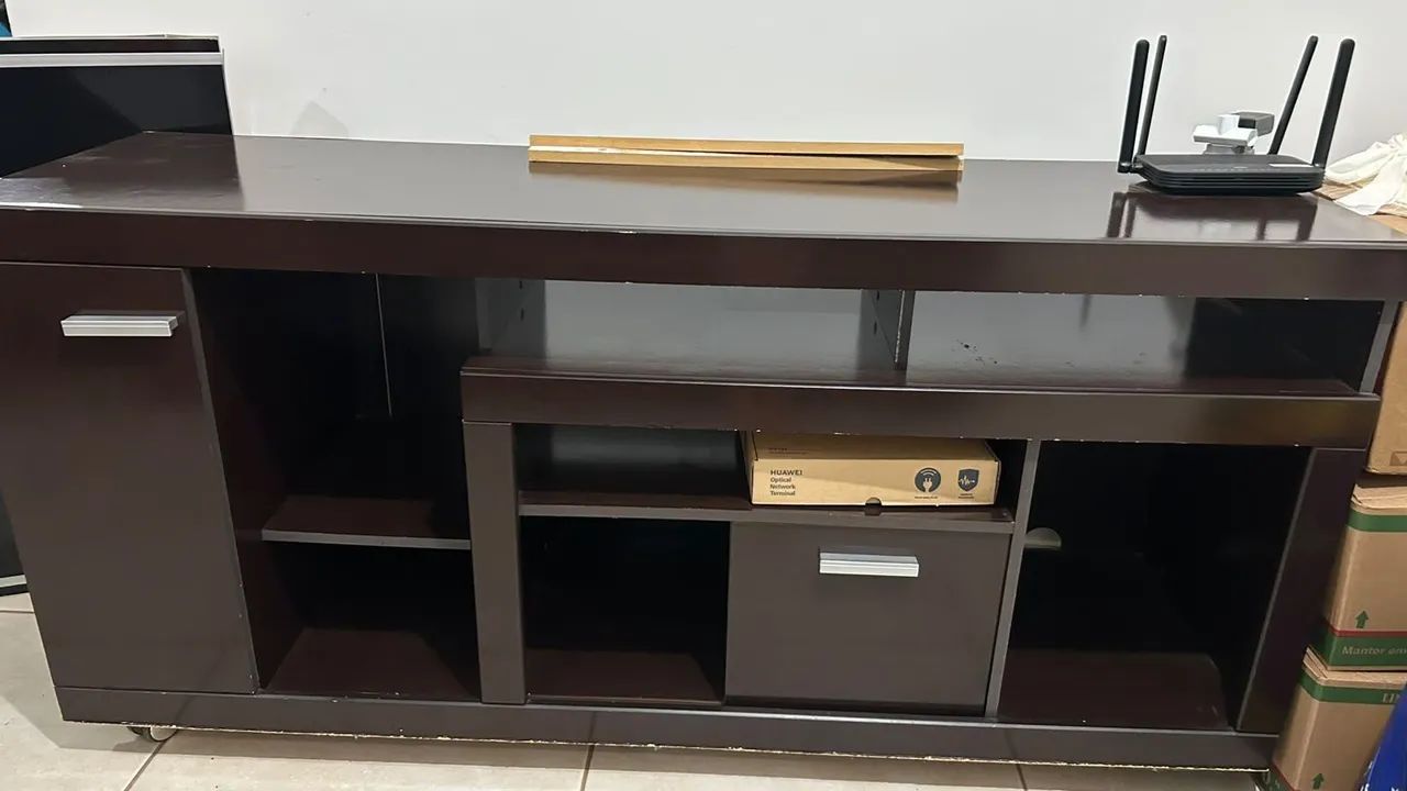 Rack e Painel de madeira