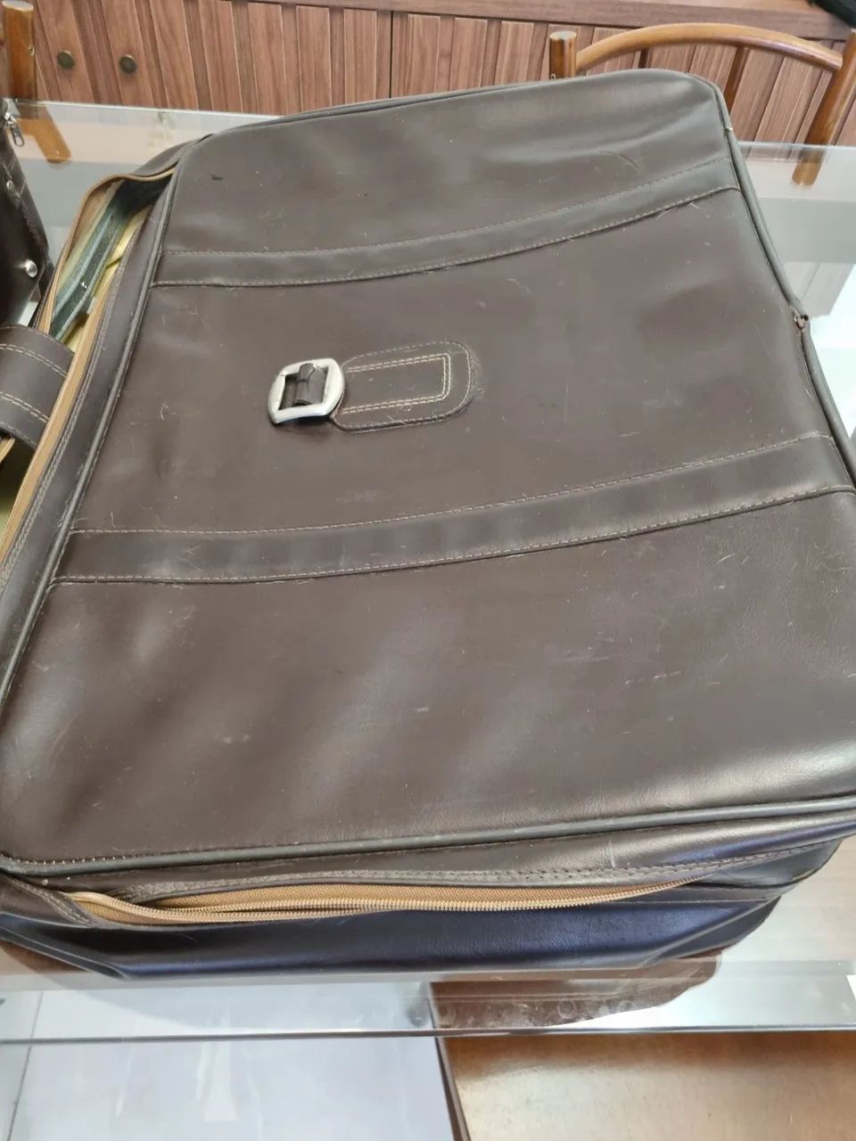 Conjunto de Malas Vintage de couro - Foto 5