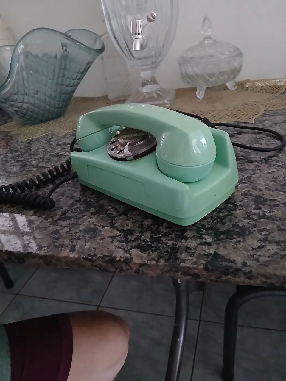   telefone fixo vintage Starlite verde-claro - Foto 2