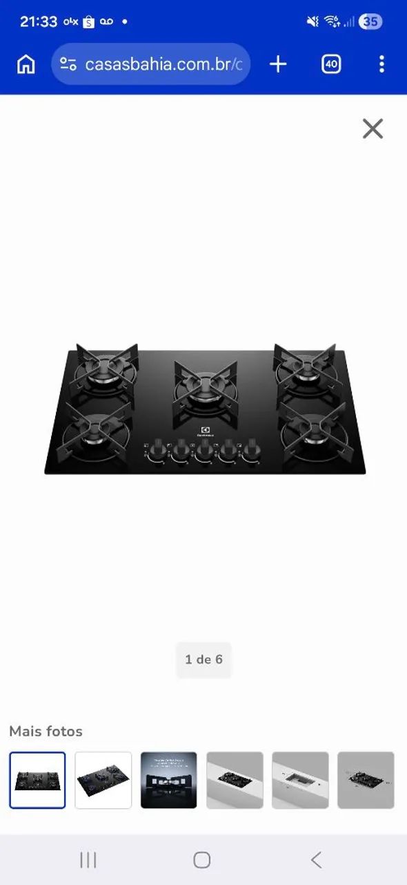 Fogão Cooktop