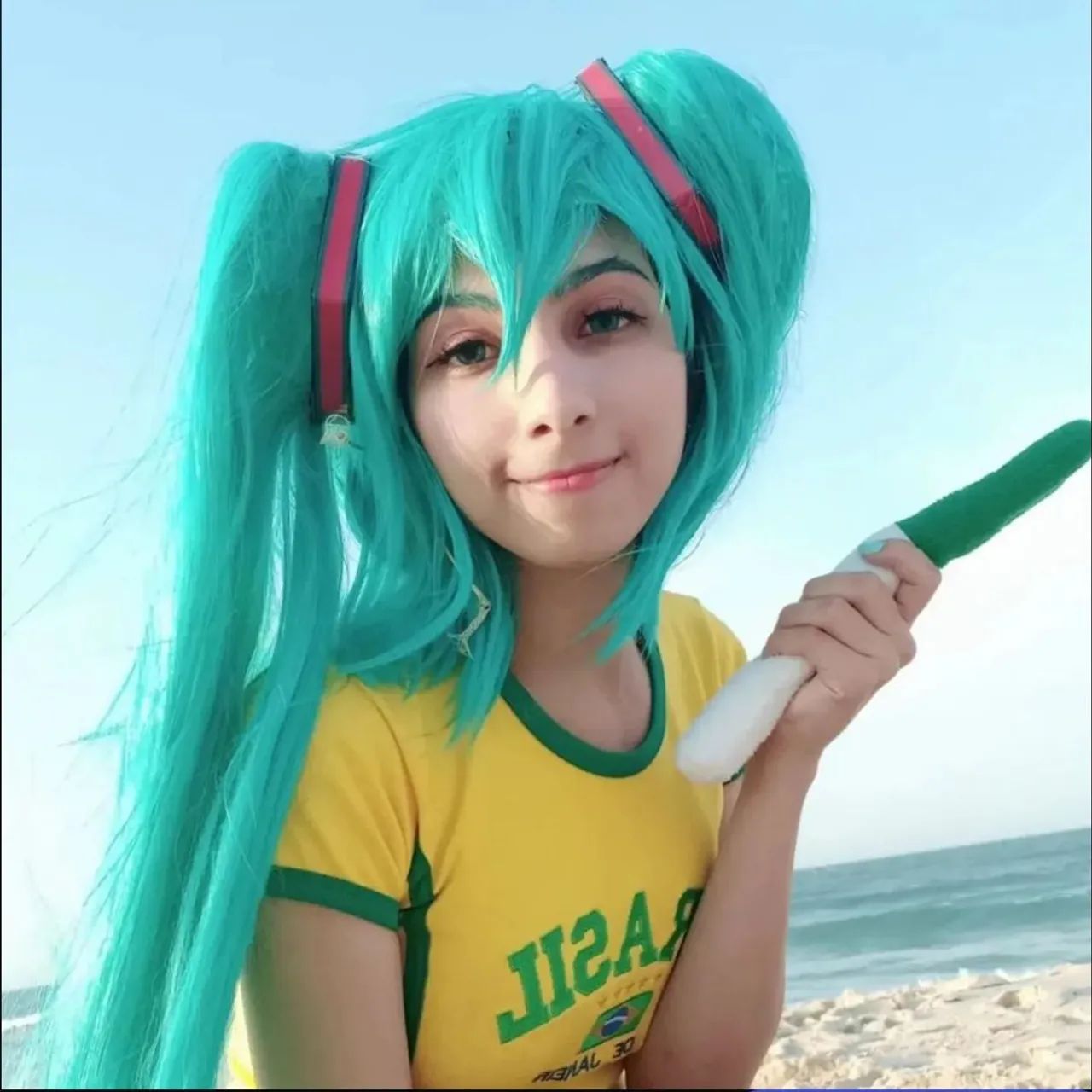 [Peruca para Cosplay] - Hatsune Miku (Vocaloid) 