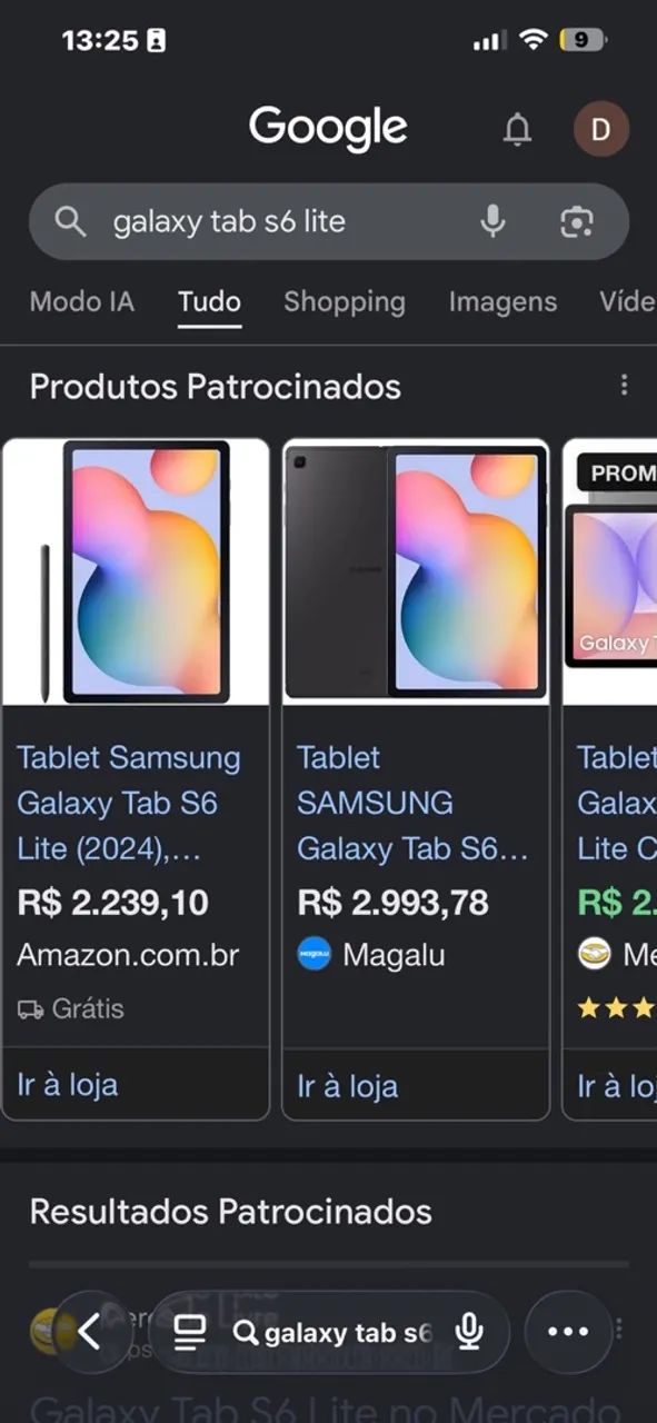 Tablet galaxy S6 lite
