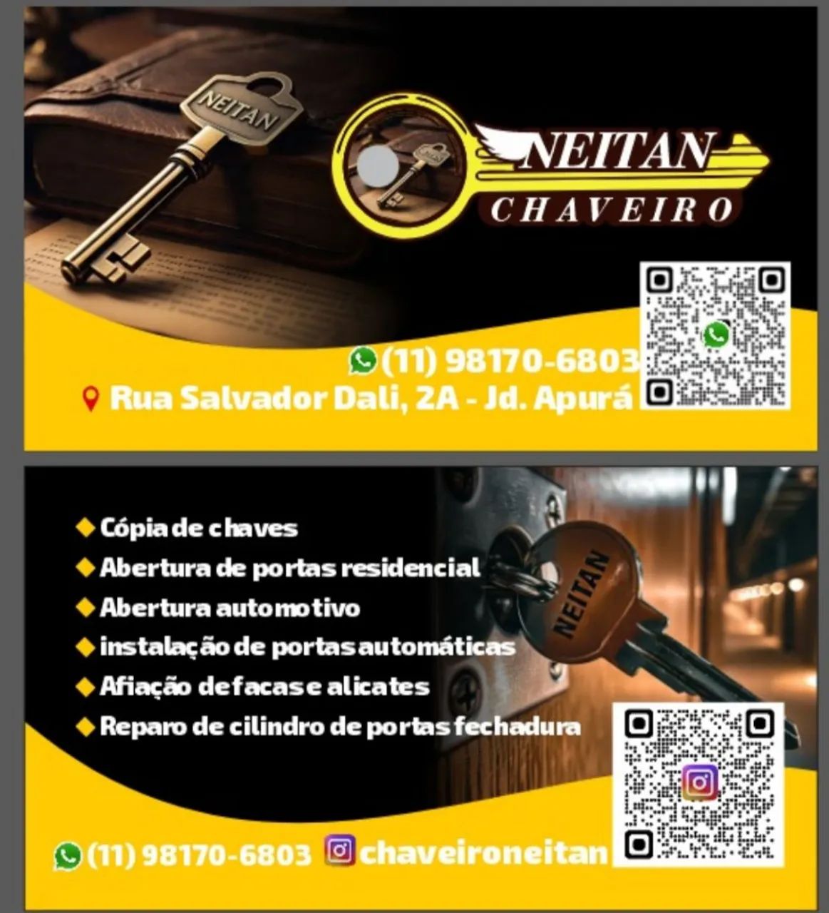 Chaveiro Neitan profissional 