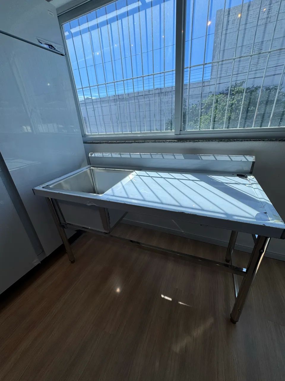 Bancada inox com pia 1500x700 nova 