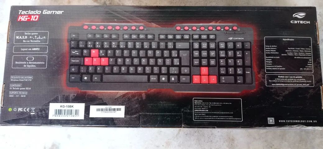 TECLADO USB GAME KG-10BK. Novo - Foto 2