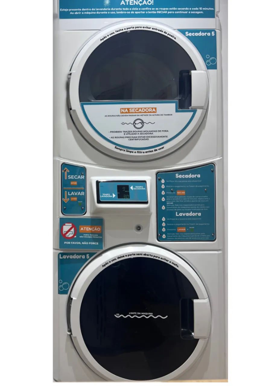 Lavadora e Secadora Maytag para Lavanderia de Autoatendimento