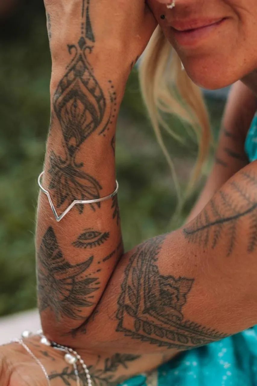 Bracelete Geométrico em Prata 
