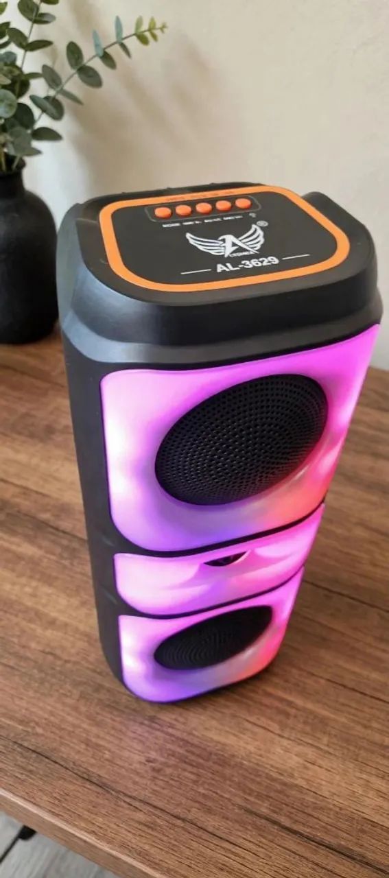 CAIXA DE SOM BLUETOOTH COM LED RGB - Foto 2