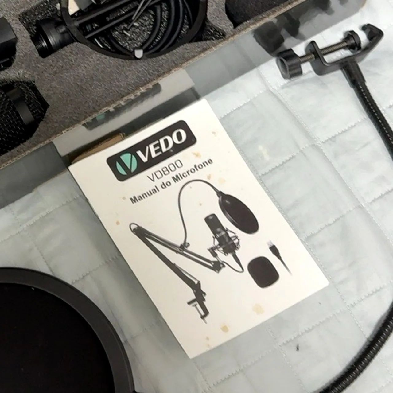 Microfone Condensador VEDO VD800 Completo com Braço e Pop Filter - Foto 4