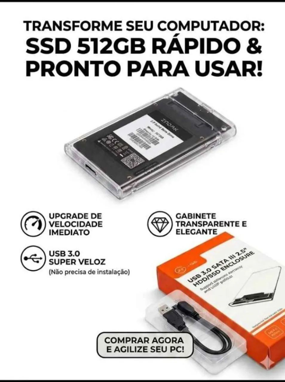 SSD 512GB ZADAK - Armazenamento - Vila Aimoré, São Paulo