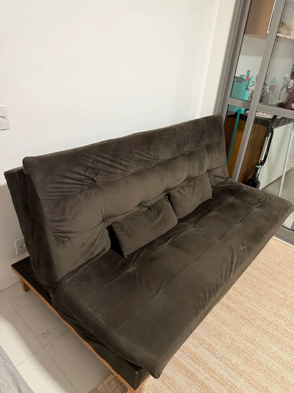 SOFÁ CAMA MARROM  - Foto 3