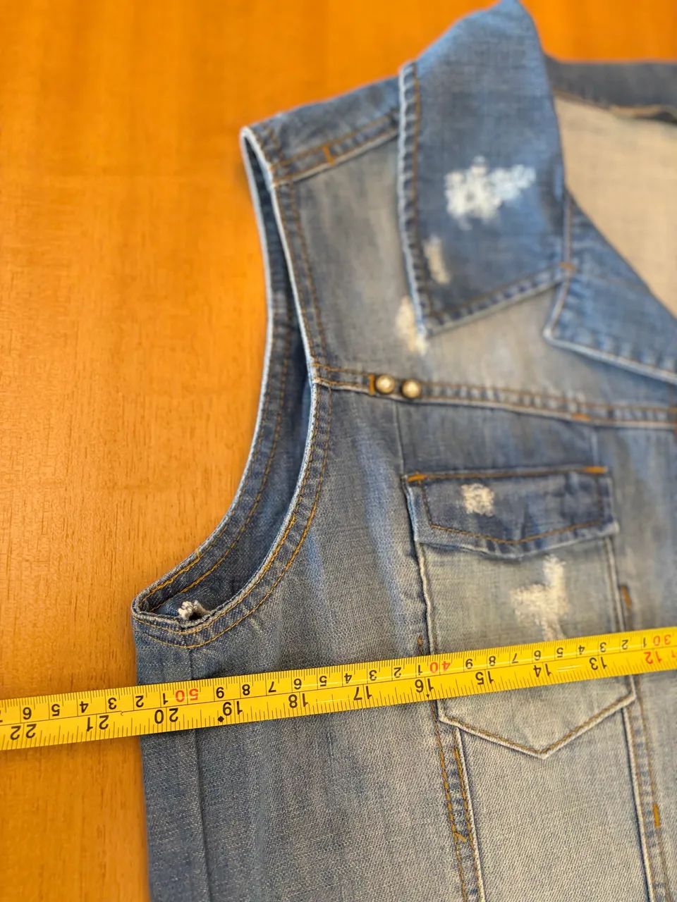 Colete Jeans G Destroyed Ricacci - Foto 2